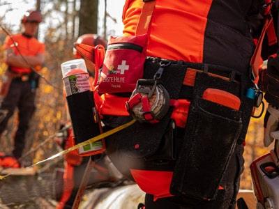 Forst-Maßband-Keiltasche un Forstgürtel made by Fuegos