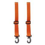 Adapterhaken für Pflanztasche – doppelte Version, kompatibel mit Schultertragesystem, in orange.