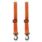 Adapterhaken für Pflanztasche – doppelte Version, kompatibel mit Schultertragesystem, in orange.