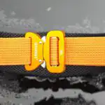 Fuegos Goldene Edition — limitierter Profi-Forstgürtel mit orange eloxierter Metallschnalle, 9 kN
